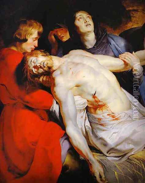 The Entombment (detail) Oil Painting - Peter Paul Rubens
