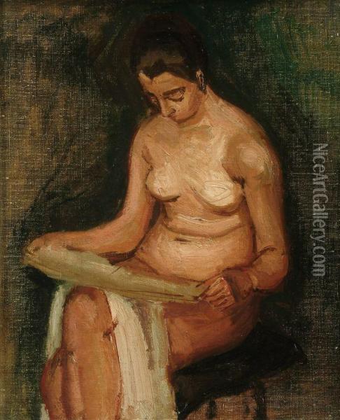 Nude Study Oil Painting - Jean Marchand