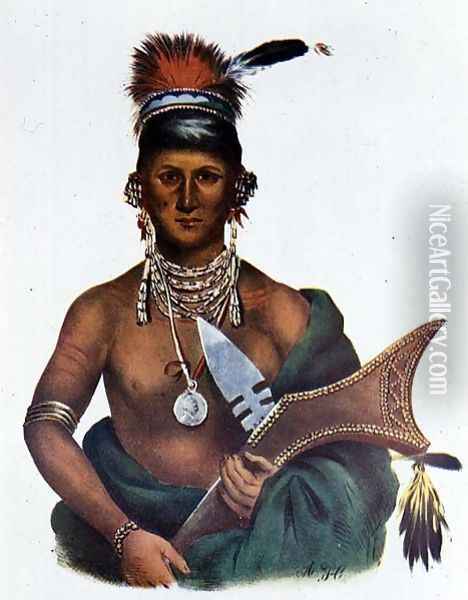 Appanoose, a Sauk Chief 1837 Oil Painting - George Cooke