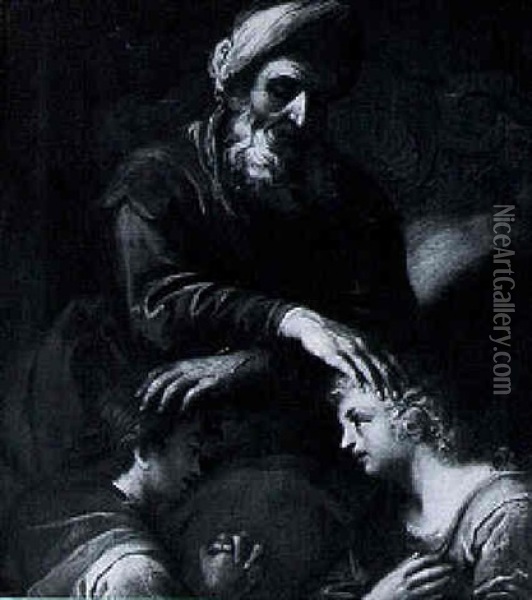 Jacob's Blessing Oil Painting - Pietro Martire Neri