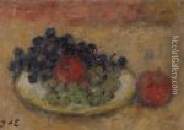 Coupe De Raisins Et Pommes Oil Painting - Georges dEspagnat