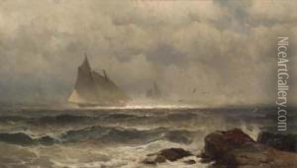 Distant Sails Oil Painting - Mauritz F. H. de Haas
