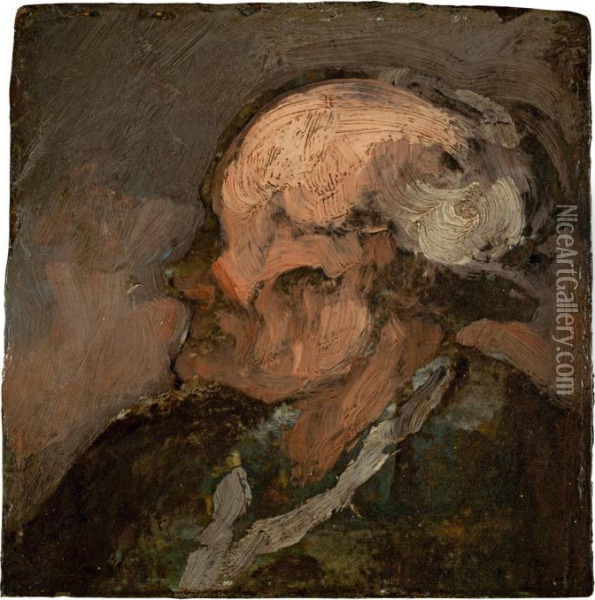 Un Portrait D'homme Oil Painting - Honore Daumier