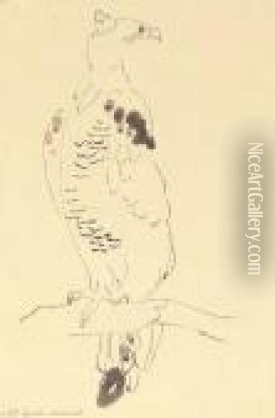Crowned Hawk-eagle Oil Painting - Henri Gaudier-Brzeska