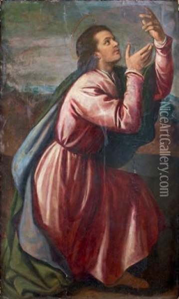 Saint Jean L'evangeliste (in 2 Parts) Oil Painting -  Moretto da Brescia
