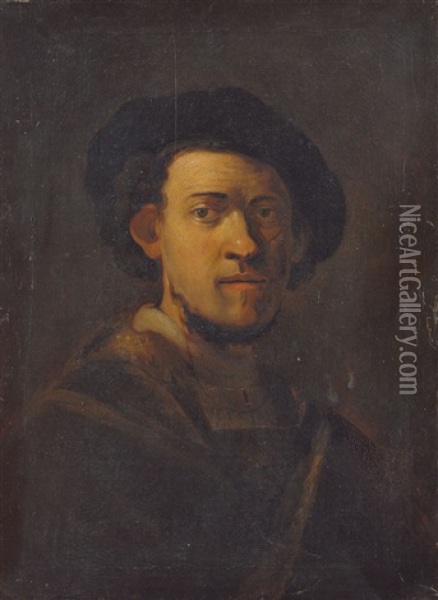Bildnis Eines Mannes (+ Another; 2 Works) Oil Painting -  Rembrandt van Rijn