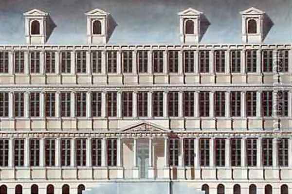 Town Hall at Ghent from Choix des Monuments Edifices et Maisons les plus remarquables du Royaume des Pays Bas Oil Painting - Pierre Jacques Goetghebuer
