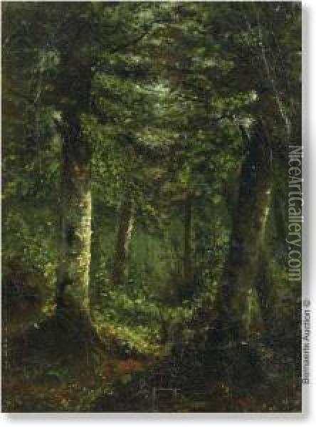 Woodview Oil Painting - Theodore Fourmois
