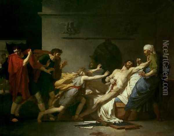 Death of Cato the Younger Oil Painting - Pierre-Narcisse Guerin