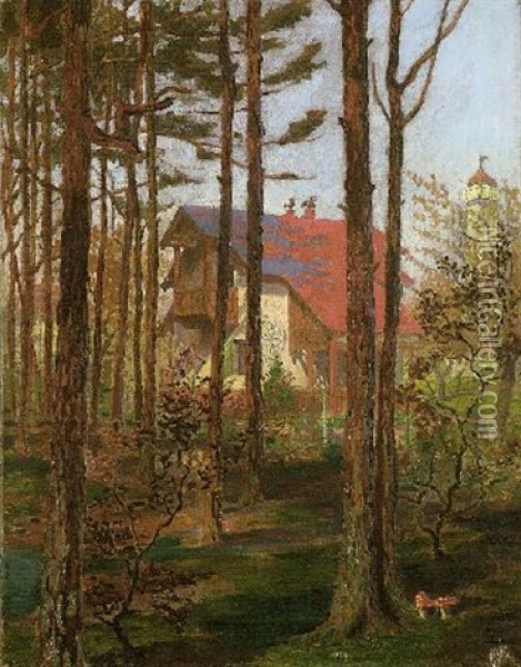 Das Haus Im Park Oil Painting - Emil Lugo