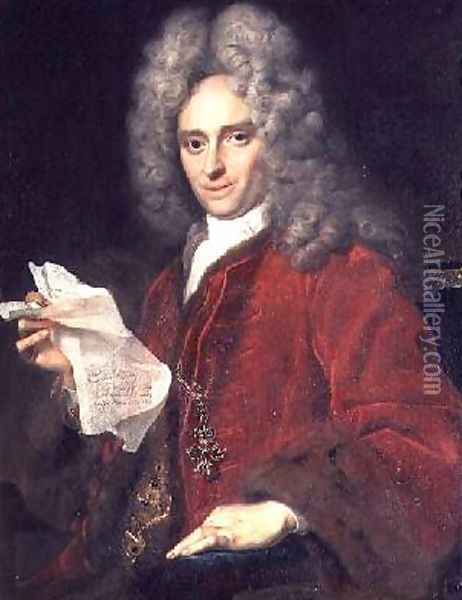 Count Alois Thomas Raimund von Harrach 1669-1742 Oil Painting - Johann Kupezky or Kupetzky