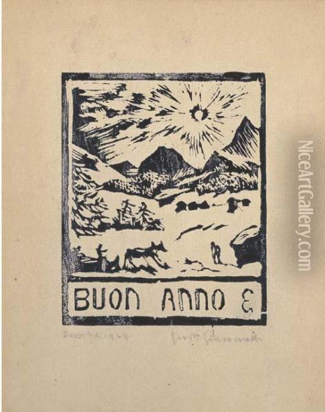 Buon Anno Oil Painting - Giovanni Giacometti