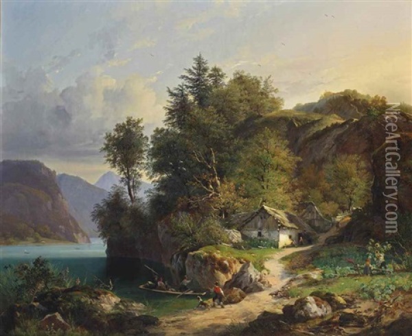 An Austrian Landscape Oil Painting - George Gillis van Haanen