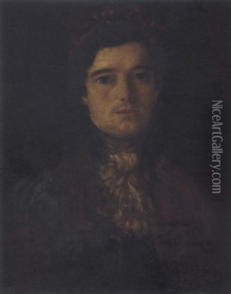 Portrait Of A Man In Colorful Dress Oil Painting - Francisco Goya
