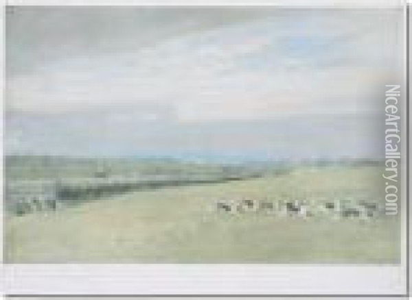 Edwards, Huntingscene, Coloured Print, Pencil Signed Oil Painting - Lionel Louis Edwards