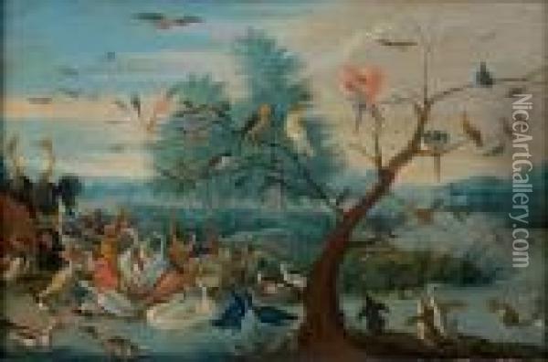 Concert D'oiseaux Oil Painting - Jan van Kessel