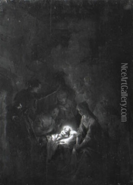 The Adoration Of The Shepherds Oil Painting - Johann Zick