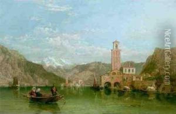 Italian Lakes Oil Painting - George Clarkson Stanfield