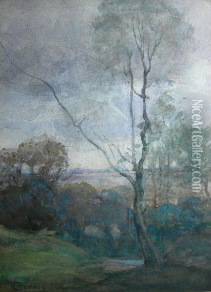 A Restful Figure In A Landscape Oil Painting - Ewan Geddes
