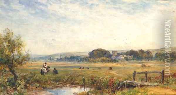 The Ogmore Valley, South Wales Oil Painting - Ernest Albert Waterlow