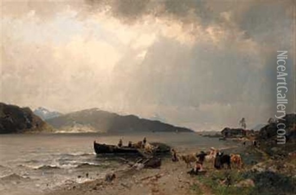 Fra Moldefjorden Oil Painting - Georg Anton Rasmussen