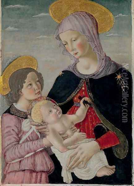 The Madonna and Child with Saint John the Baptist Oil Painting - Henri De Toulouse-Lautrec