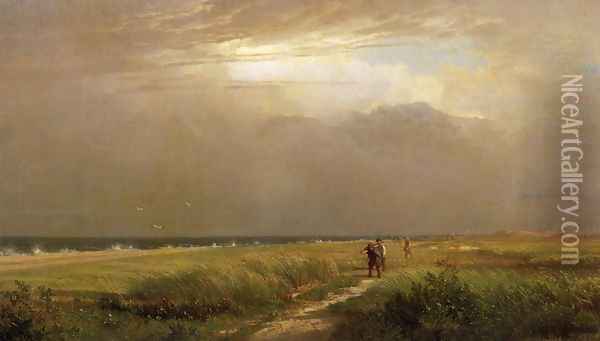 Men on the Shore Oil Painting - William Trost Richards