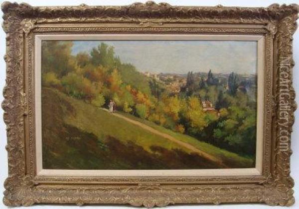 'vire Prise A Gravelle Bois De Vincennes' (val - De - Marne , France ) Oil Painting - Adolphe Lalire