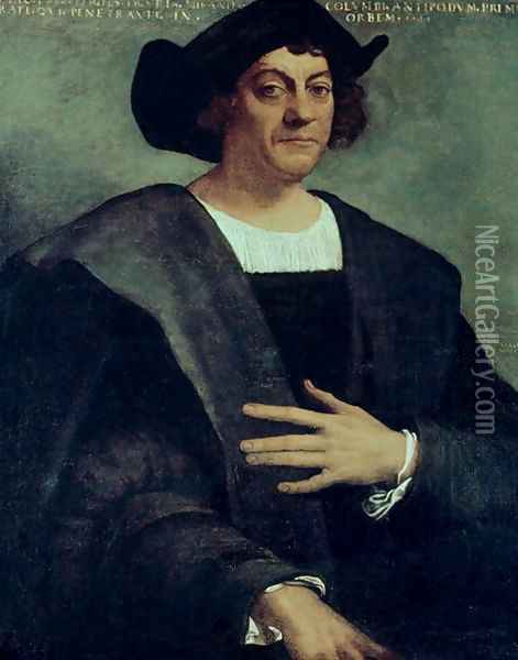 Christopher Columbus Oil Painting - Sebastiano Del Piombo