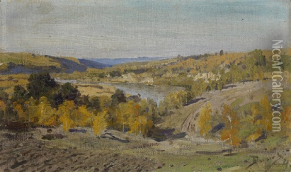 Autumnal Landscape Oil Painting - Vasili Dimitrievich Polenov