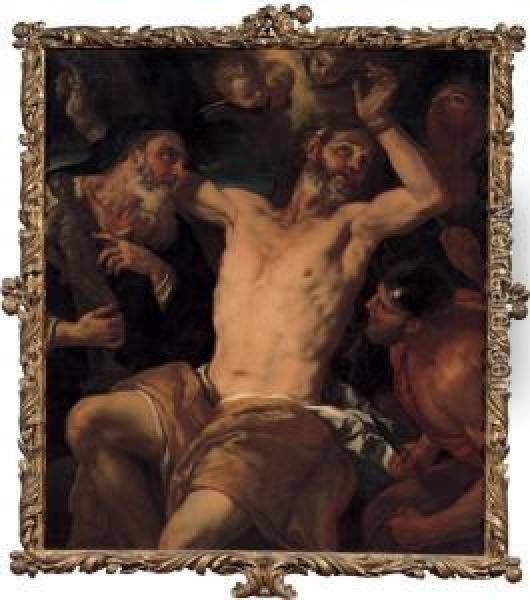Martirio Di San Bartolomeo Oil Painting - Johann Karl Loth