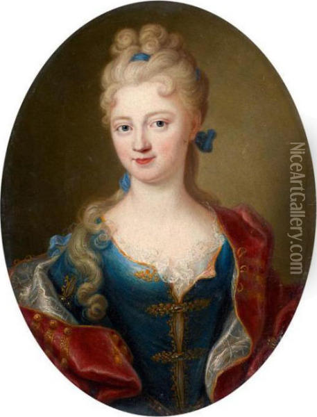 Portrait De Dame En Buste Oil Painting - Joseph II Cellony