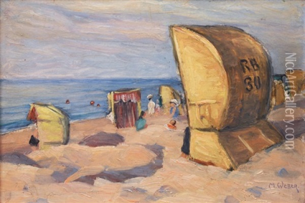 Life On The Beach Oil Painting - Maria (Philips-Weber) Weber