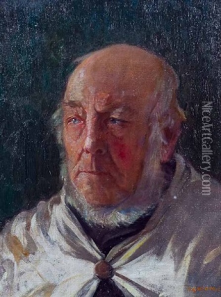 An Elderly Gentleman Oil Painting - Archibald Standish Hartrick