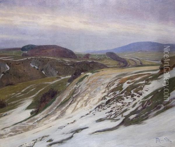 Tauwetter In Der Eifel Oil Painting - Fritz Von Wille