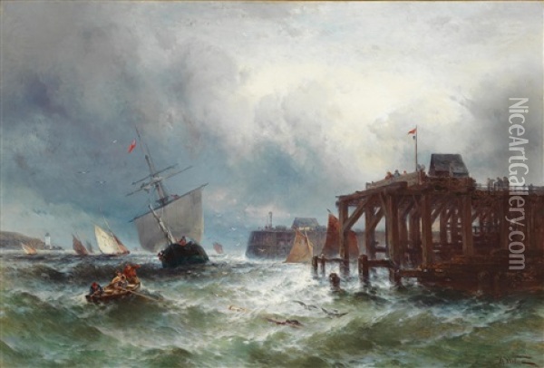 Stormy Seas Oil Painting - Theodor Alexander Weber