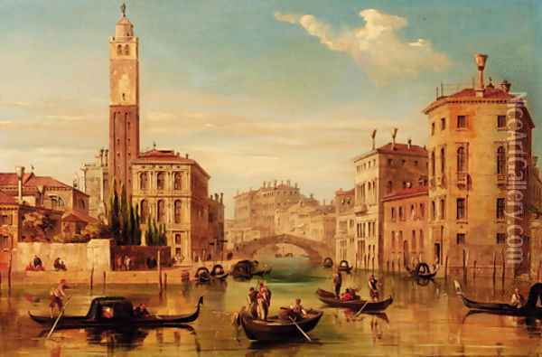 A Venetian cappriccio Oil Painting - Edward Pritchett