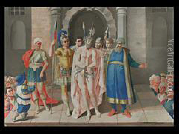 Christus Und Pilatus Oil Painting - Frans II Francken