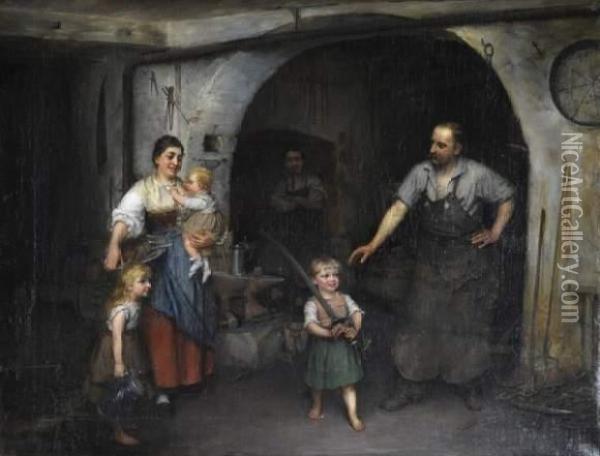 La Petite Recrue Oil Painting - Heinrich Burckhardt