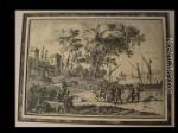 Le Dessinateur Oil Painting - Claude Lorrain (Gellee)