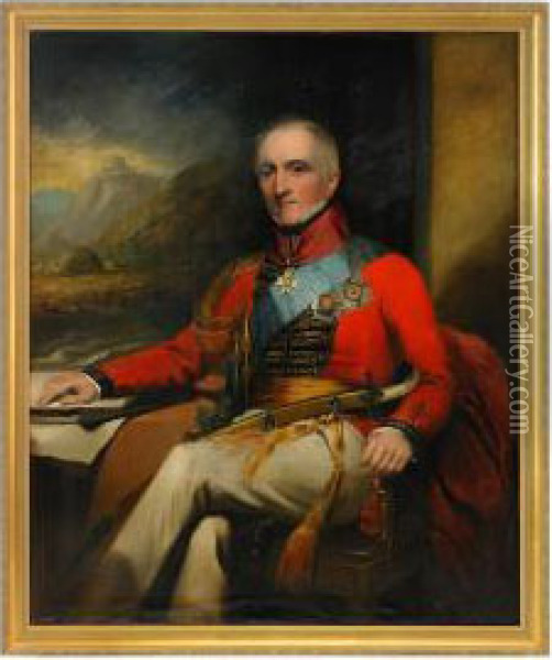 Portratt Forestallande Sir Rufane Shaw Donkin Oil Painting - Henry Hoppner Meyer