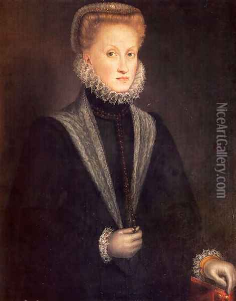Anne Of Austria, Queen Of Spain Oil Painting - Sofonisba Anguissola