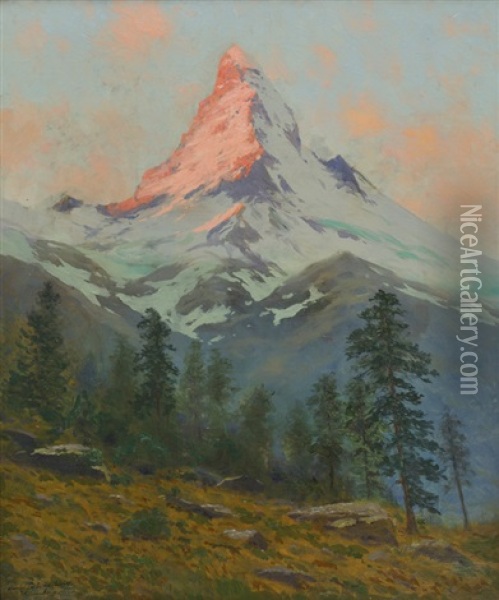 Matterhorn Oil Painting - Charles Partridge Adams