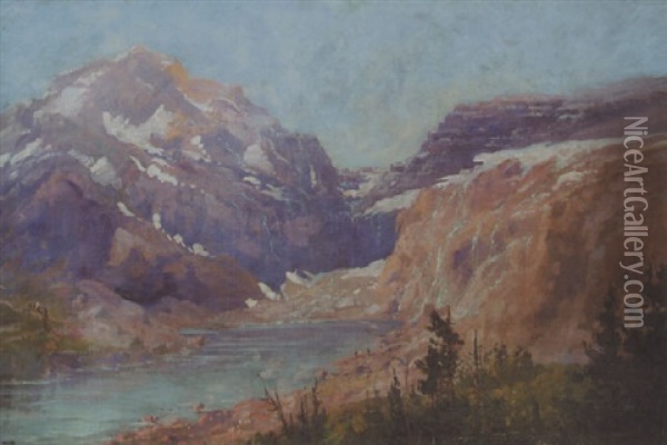 Gunsight Lake Oil Painting - John Fery