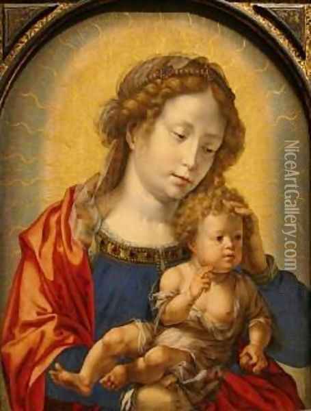 Virgin and Child Oil Painting - Jan Mabuse