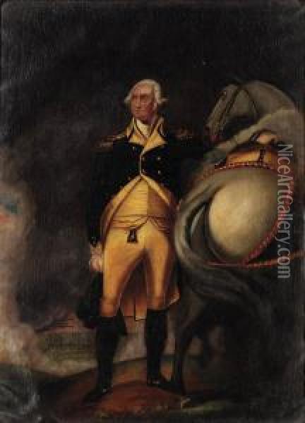 Portrait Of George Washington Oil Painting - John Trumbull