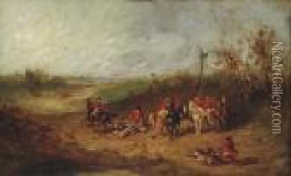Le Point Du Rendez-vous (etude) Oil Painting - Henri D'Annecy (Comte De) Montpezat