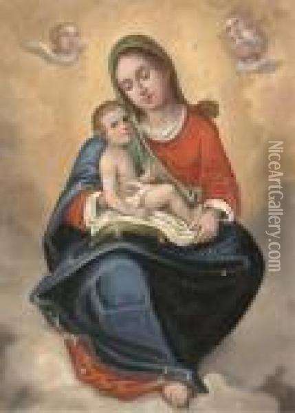 The Madonna And Child In Glory Oil Painting - Bartolome Esteban Murillo