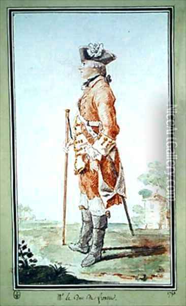 Louis Antoine Sophie de Vignerod du Plessis de Richelieu duc de Fronsac Oil Painting - Louis Carrogis Carmontelle