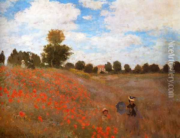 Wild Poppies, Near Argenteuil Oil Painting - Claude Oscar Monet